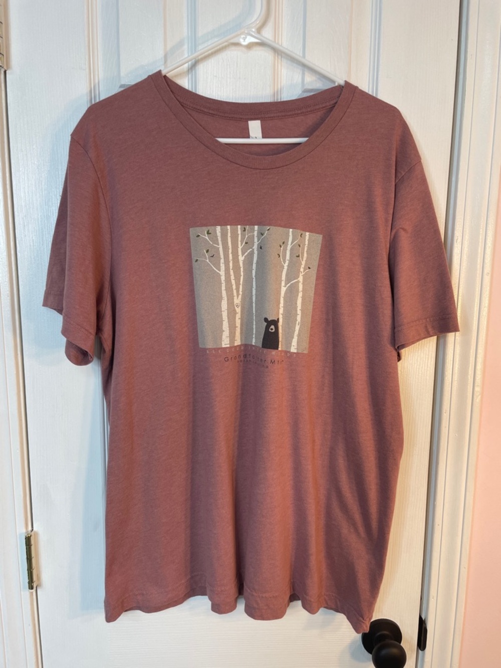 Mauve Graphic grandfather mountain Bear Forest Tee